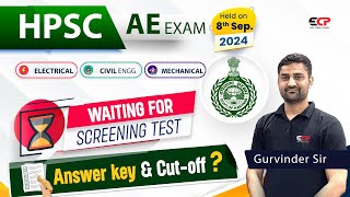 HPSC AEMVO Screening test answer key cut off shortlisting related information  ME Civil EE [upl. by Noami450]