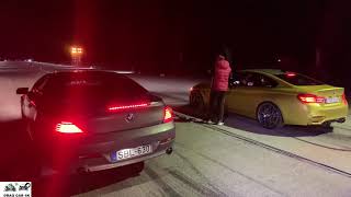 BMW M4 vs BMW e63 650i drag racing 14 mile 🚦🚗  4K  DRAG RACE [upl. by Eciral759]