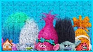 Trolls Puzzle Poppy Branch Guy Diamond Creek DJ Suki  The PlayHouse Puzzles for Kids [upl. by Nyrhtac]