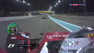 F1 2016 Hamilton Blocking Rosberg for the World Championship  Vettel Onboard Abu Dhabi  Telemetry [upl. by Calida]