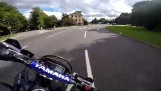 Yamaha WR125x  Country roads Racing BMW  Full arrow exhaust [upl. by Abell]