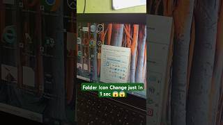 Folder Icon Change just In 1 sec 😱😱shortvideo shortsyoutube windows computer msword [upl. by Haliehs]