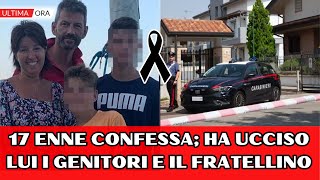 Strage familiare a Paderno Dugnano Ha confessato il 17 enne ha ucciso il fratellino e i genitori [upl. by Ylliw794]