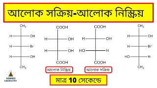 Optically active amp inactive  optical isomerism  আলোক সক্রিয় আলোক নিস্ক্রিয় যৌগ  sohoj chemistry [upl. by Natale]