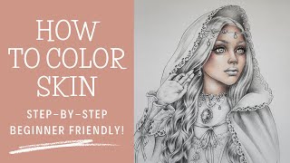 How to Color Skin with Prismacolor  Adult Coloring Tutorial [upl. by Nynahs313]