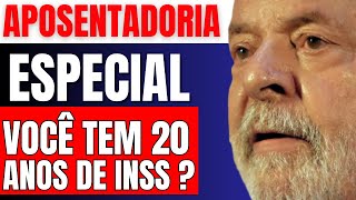 INSS  APOSENTADORIA ESPECIAL LIBERADA PARA QUEM TEM 20 ANOS DE CONTRIBUIÇÃO  COMO SE APOSENTAR [upl. by Gazzo]