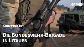 Kurz erklärt Die BundeswehrBrigade in Litauen  AFP [upl. by Anihcak309]