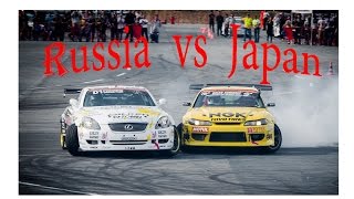 drift battle Russia vs Japan 2014 D1GP дрифт Россия против Японии FINAL [upl. by Ynatirb]