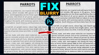 How to Fix Blurry Text Document Image for Readable in Adobe Photoshop [upl. by Eugene]