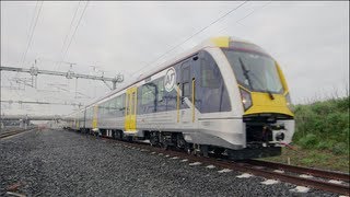 First test run for Aucklands new train [upl. by Akirrehs]