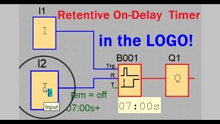 Siemens PLC  Retentive Ondelay timer in the LOGO [upl. by Eurd]