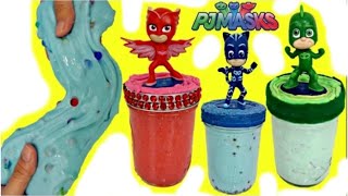 How to Make DIY Pj Masks Slime Putty Kids Craft [upl. by Treborsemaj913]