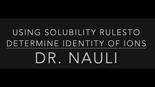 Chemistry Problem Solving Using Solubility Rules to Identify Unknown Ions [upl. by Bard]