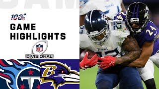 Titans vs Ravens Divisional Round Highlights  NFL 2019 Playoffs [upl. by Yrokcaz45]