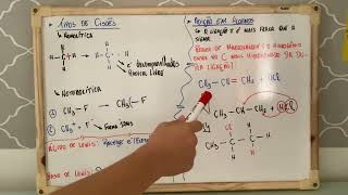 Reações orgânicas  Tipos de cisões e Adição em Alcenos [upl. by Collie]