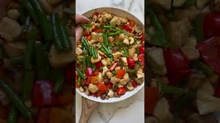 Basil Cashew Chicken highproteinrecipes healthydinner healthyrecipe chickenrecipe cashewchicken [upl. by Marcia]