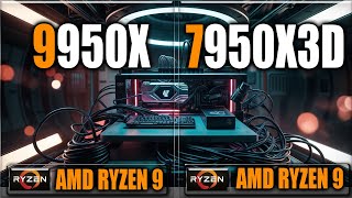 9950X vs 7950X3D Gaming Benchmarks  Applications Tests [upl. by Ninerb]