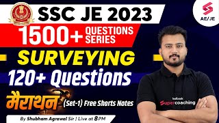 SSC JE Civil Engineering 2023  Surveying Marathon  Civil Engineering Capsule Shubham Agrawal Sir [upl. by Airamat522]