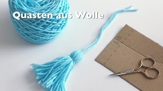 DIY Quasten aus Wolle herstellen ganz einfach [upl. by Carolle699]