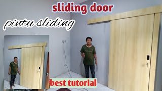 cara membuat pintu slidingpintu geser  Bisa praktek sendiri di rumah [upl. by Bui835]