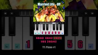 Married Life  UP  Mini Tutorial Piano [upl. by Nuhsar]