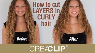 How to cut LAYERS in CURLY hair Layered hairstyle [upl. by Atiuqam]