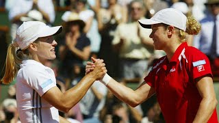 Justine Henin vs Kim Clijsters 2003 Roland Garros Final Highlights [upl. by Aissirac716]