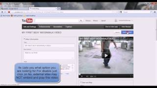 HOW TO ENABLE OR DISABLE THE EMBED MY VIDEOS IN YOUTUBE [upl. by Annoved349]