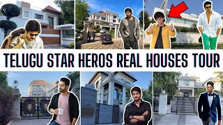 The Real Houses of Telugu Star Heros  Part1 Mahesh babu Jr NTR PrabhasAllu arjun Houses in HYD [upl. by Igal]