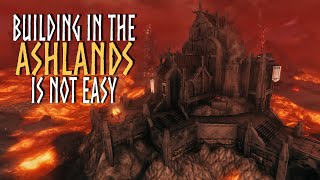 I Build My First Valheim Ashlands Castle [upl. by Fuld741]