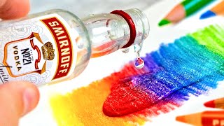 Put Alcohol on Colored Pencil amp SEE WHAT HAPPENS💥pro trick [upl. by Ellenad]