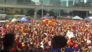 World Cup 2010  Fans React to Spain Goal  Spain vs Netherlands  Miami FL [upl. by Leoline]