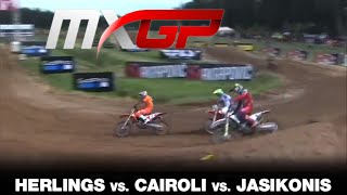 CAIROLI vs HERLINGS vs JASIKONIS  MXGP Race 2  MXGP of Riga 2020 [upl. by Sikras]