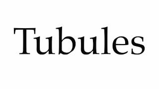 How to Pronounce Tubules [upl. by Ahsirak488]