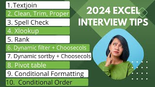 Excel Interview Tricks 2024  Mastering 10 essential functions excel exceltricks [upl. by Manoop338]