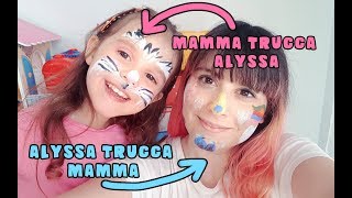 TRUCCABIMBI IN CASA 😂 Io trucco Alyssa e poi lei trucca me 😂 [upl. by Lodge523]