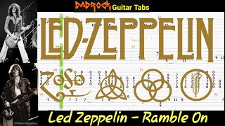 Ramble On  Led Zeppelin  Guitar  Bass TABS Lesson Rewind [upl. by Anirret]