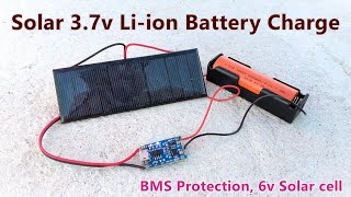 Make a Solar 37v Liion Battery Charger  How to Charger Liion Battery by Solar with BMS [upl. by Notnarb]