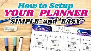 How to SETUP YOUR PLANNER for the School Year 📚 Beginner Bullet Journal Tutorial [upl. by Ewald887]