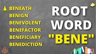 Bene Latin Root Word Meaning Lets Learn Vocab  Learn Vocabulary [upl. by Remas]