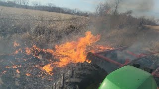 John Deere Fighting Field Fires Helping The Fire Department Video [upl. by Yael732]