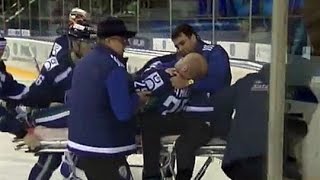 Brutal Footage Of Ice Hockey Player’s Throat Getting Slashed By Skate Emerges Online [upl. by Checani]