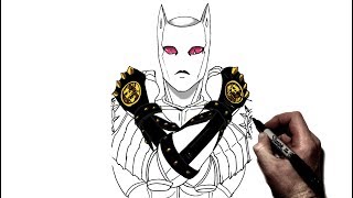 How To Draw Killer Queen  Step By Step  JoJos Bizarre Adventure [upl. by Nylesoj]