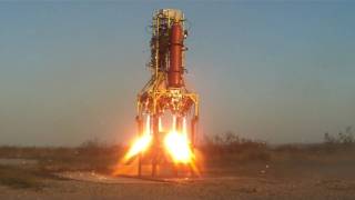 First and last 4 engine firing on B  rocket engine failure [upl. by Nimsay]