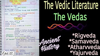 The Vedic LiteratureThe Vedas  Ancient History  Lec15  handwritten notes  An Aspirant [upl. by Belayneh143]