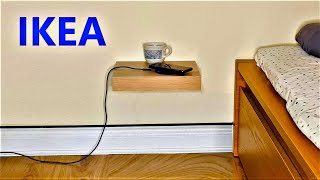 Ikea floating shelf installation  floating nightstand [upl. by Ical586]