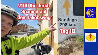 Radreise Doku Urlaub allein auf dem Jakobsweg 2022 Pilgern mit dem EBike Riese und Müller Tag 10 [upl. by Yatnahs]