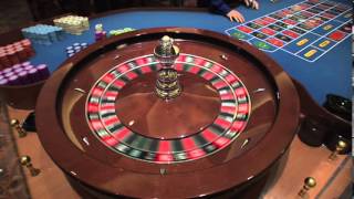 Roulette Wheel Spinning in Las Vegas Casino the Dealer Croupier Rims the ball and Marks Winning Spot [upl. by Jorge101]