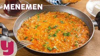 Menemen Tarifi  Kahvaltı Tarifleri  Yemekcom [upl. by Kauffmann]