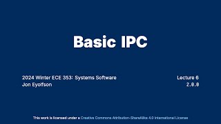 quotBasic IPCquot Operating Systems Course at University of Toronto [upl. by Razaile534]